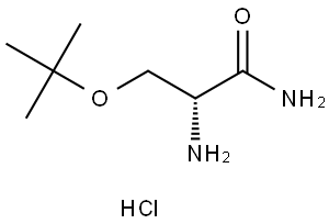 (R)-2-氨基-3-(叔丁氧基)丙酰胺盐酸盐 结构式