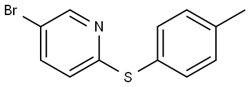 Pyridine, 5-bromo-2-[(4-methylphenyl)thio]- 结构式