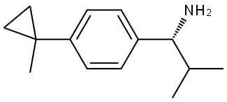 (1R)-2-methyl-1-[4-(1-methylcyclopropyl)phenyl]propan-1-amine 结构式