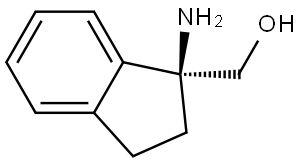 (S)-(1-amino-2,3-dihydro-1H-inden-1-yl)methanol 结构式