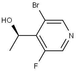 (ΑR)-3-溴-5-氟-Α-甲基-4-吡啶甲醇 结构式