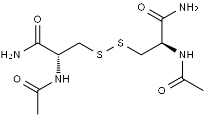 Propanamide, 3,3'-dithiobis[2-(acetylamino)-, (2R,2'R)- (9CI) 结构式