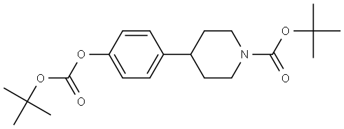 tert-Butyl 4-(4-((tert-butoxycarbonyl)oxy)phenyl)piperidine-1-carboxylate 结构式