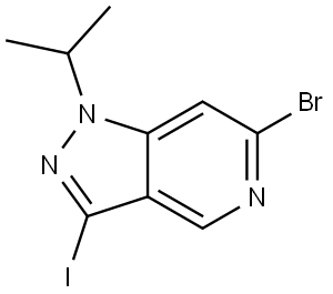 6-bromo-3-iodo-1-isopropyl-1H-pyrazolo[4,3-c]pyridine 结构式