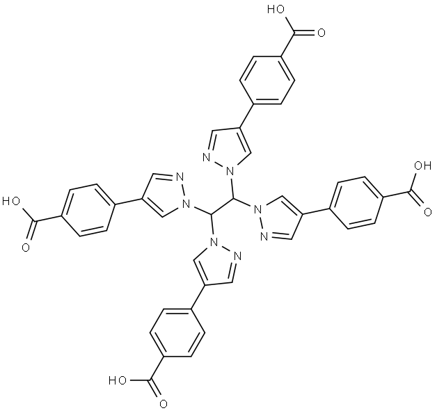 1,1,2,2-tetrakis[4-(4-carboxyphenyl)-1H-pyrazol-1-yl]ethane 结构式