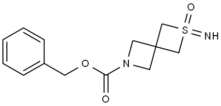 2-亚氨基-2L6-硫杂-6-氮杂螺[3.3]庚烷-6-羧酸苄酯2-氧化物 结构式