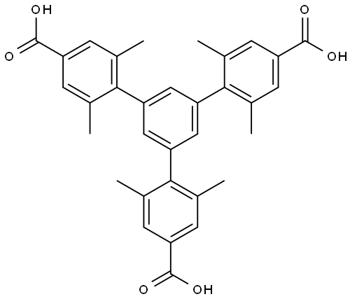 1,3,5-三(2,6-二甲基-4-羧基苯基)苯 结构式