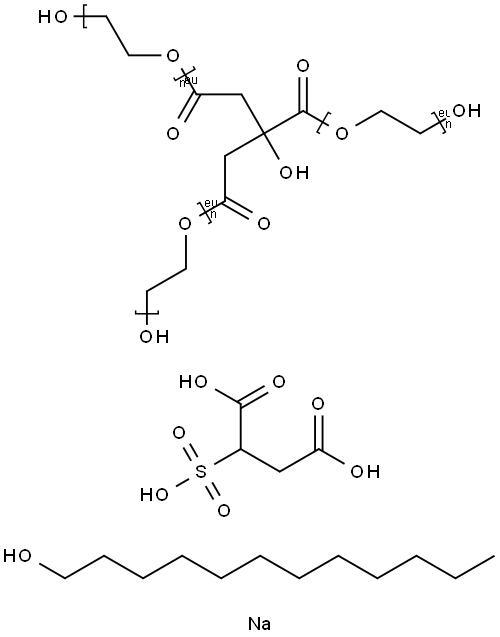 PEG-5 月桂醇柠檬酸酯磺基琥珀酸酯二钠 结构式