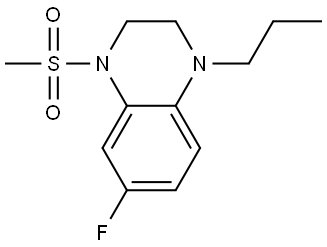 Quinoxaline, 6-fluoro-1,2,3,4-tetrahydro-4-(methylsulfonyl)-1-propyl- 结构式