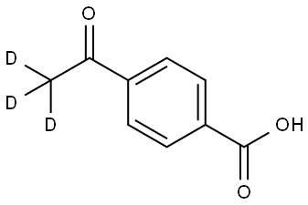 4-(acetyl-d3)benzoic acid 结构式