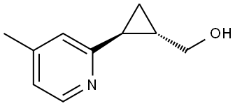 ((1S,2S)-2-(4-甲基吡啶-2-基)环丙基)甲醇 结构式