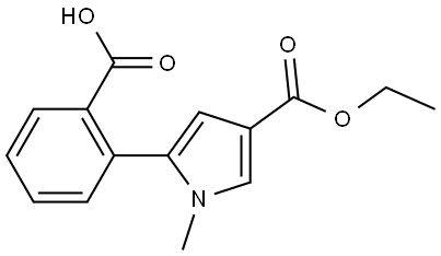 2-(4-(乙氧基羰基)-1-甲基-1H-吡咯-2-基)苯甲酸 结构式