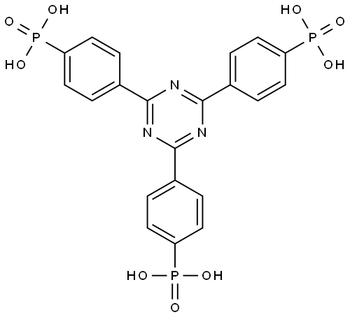 ((1,3,5-三嗪-2,4,6-三基)三(苯-4,1-二基))三(膦酸) 结构式