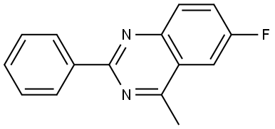 6-Fluoro-4-methyl-2-phenylquinazoline 结构式