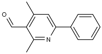 2,4-Dimethyl-6-phenyl-3-pyridinecarboxaldehyde 结构式