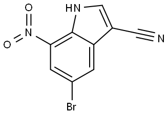 5-bromo-7-nitro-1H-indole-3-carbonitrile 结构式