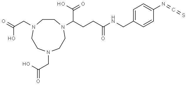 P-NCS-BENZYL-NODA-GA 结构式