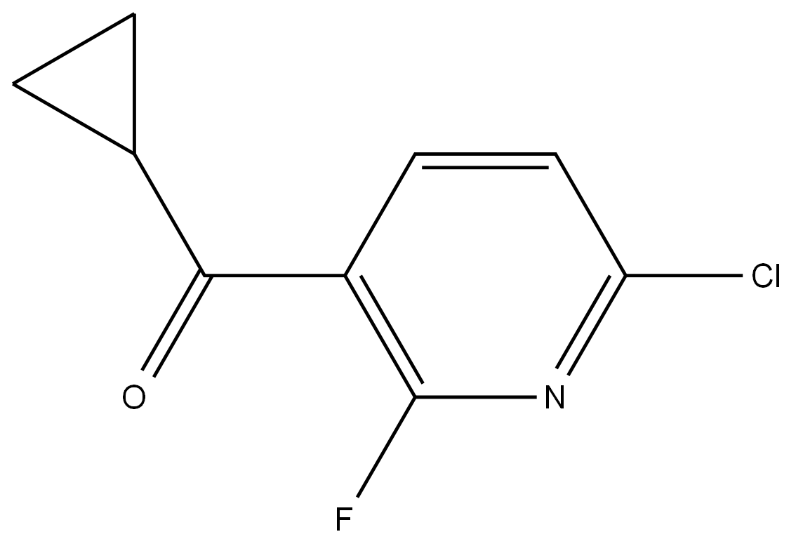 (6-chloro-2-fluoropyridin-3-yl)(cyclopropyl)methanone 结构式