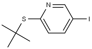 2-[(1,1-Dimethylethyl)thio]-5-iodopyridine 结构式