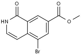 5-溴-1-氧代1,2-二氢异喹啉-7-羧酸甲酯 结构式