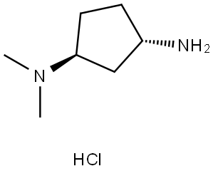 (1S-TRANS)-N,N-DIMETHYLCYCLOPENTANE-1,3-DIAMINE MONOHYDROCHLORIDE 结构式