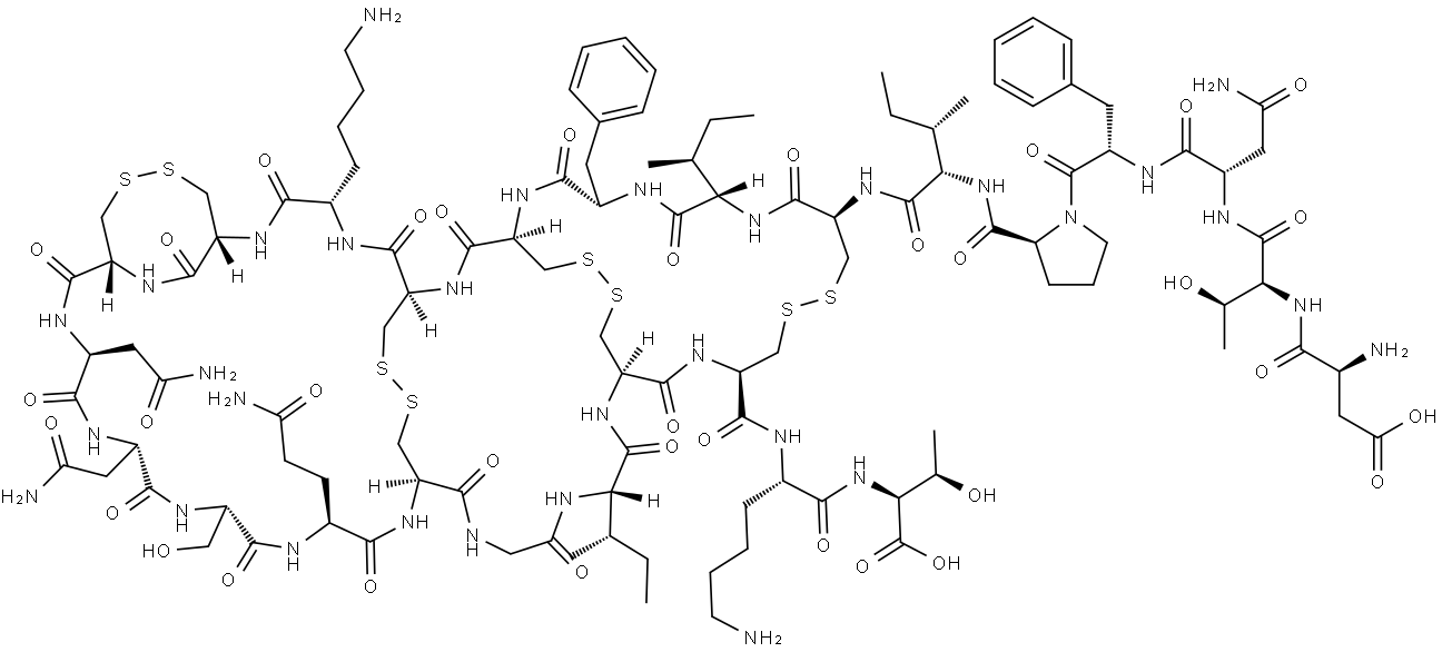 铁调素1(小鼠) 结构式