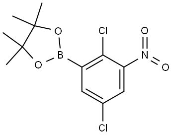 2-(2,5-dichloro-3-nitrophenyl)-4,4,5,5-tetramethyl-1,3,2-dioxaborolane 结构式