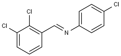 (E)-N-(4-chlorophenyl)-1-(2,3-dichlorophenyl)methanimine 结构式