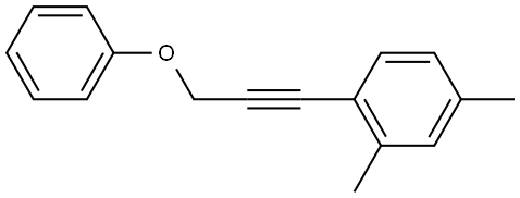 2,4-Dimethyl-1-(3-phenoxy-1-propyn-1-yl)benzene 结构式