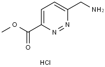 6-(氨基甲基)哒嗪-3-羧酸甲酯盐酸盐 结构式