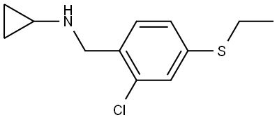 2-Chloro-N-cyclopropyl-4-(ethylthio)benzenemethanamine 结构式