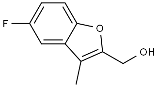 5-氟-3-甲基-2-苯并呋喃甲醇 结构式