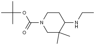 tert-butyl 4-(ethylamino)-3,3-dimethylpiperidine-1-carboxylate 结构式