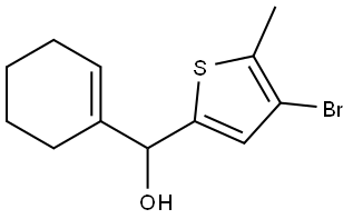 4-Bromo-α-1-cyclohexen-1-yl-5-methyl-2-thiophenemethanol 结构式