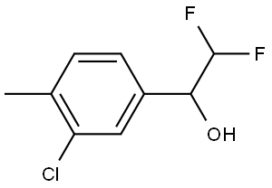 1-(3-Chloro-4-methylphenyl)-2,2-difluoroethanol 结构式