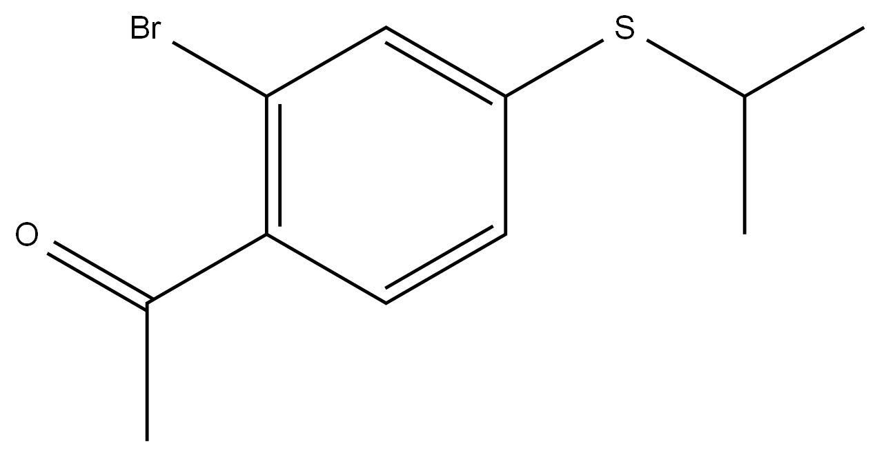 1-[2-Bromo-4-[(1-methylethyl)thio]phenyl]ethanone 结构式