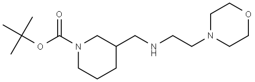 tert-butyl 3-(((2-morpholinoethyl)amino)methyl)piperidine-1-carboxylate 结构式