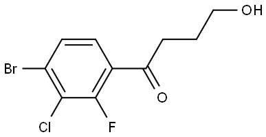 1-(4-Bromo-3-chloro-2-fluorophenyl)-4-hydroxy-1-butanone 结构式