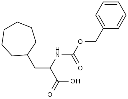2-(((benzyloxy)carbonyl)amino)-3-cycloheptylpropanoic acid 结构式