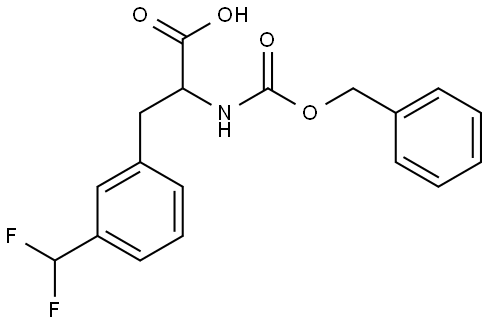 2-(((benzyloxy)carbonyl)amino)-3-(3-(difluoromethyl)phenyl)propanoic acid 结构式
