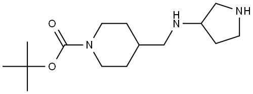 tert-butyl 4-((pyrrolidin-3-ylamino)methyl)piperidine-1-carboxylate 结构式