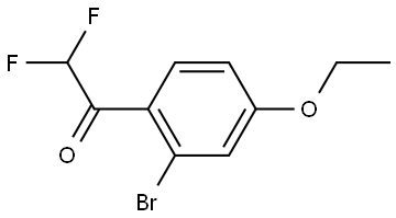 1-(2-bromo-4-ethoxyphenyl)-2,2-difluoroethanone 结构式