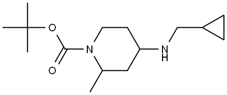 tert-butyl 4-((cyclopropylmethyl)amino)-2-methylpiperidine-1-carboxylate 结构式