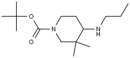 tert-butyl 3,3-dimethyl-4-(propylamino)piperidine-1-carboxylate 结构式