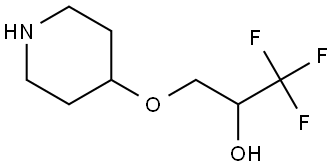 1,1,1-trifluoro-3-(piperidin-4-yloxy)propan-2-ol 结构式