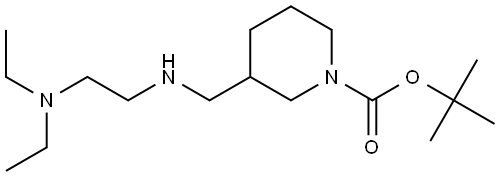 tert-butyl 3-(((2-(diethylamino)ethyl)amino)methyl)piperidine-1-carboxylate 结构式