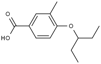 4-(1-Ethylpropoxy)-3-methylbenzoic acid 结构式