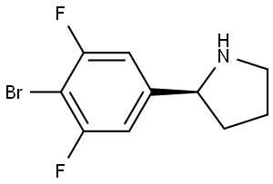 (2S)-2-(4-Bromo-3,5-difluorophenyl)pyrrolidine 结构式