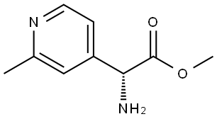 methyl (R)-2-amino-2-(2-methylpyridin-4-yl)acetate 结构式