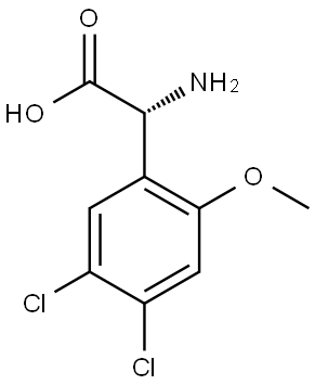 (2R)-2-AMINO-2-(4,5-DICHLORO-2-METHOXYPHENYL)ACETIC ACID 结构式